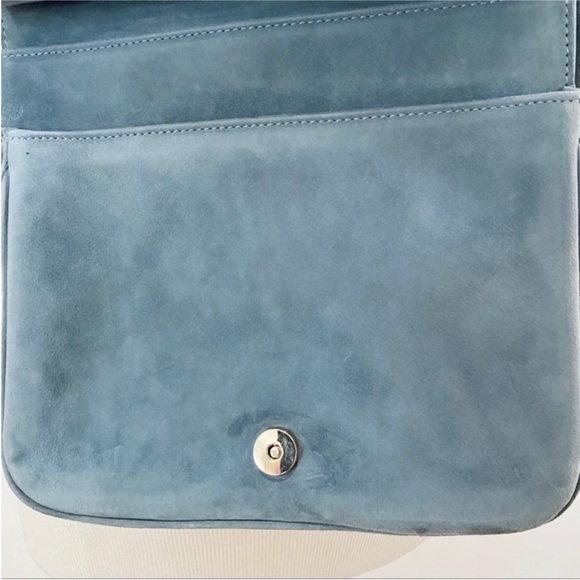 Creatures of Comfort blue gray leather crossbody bag NWT - Picture 3 of 10